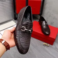 Gentlemen Business Genuine Leather Flats Walking Casual Loafers Men Wedding Party Brand Designer Dress Shoes Size 38-45 mkjkk hm2000004