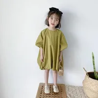 Girl Dresses Girls' Summer Dress Baby Western Style Children Korean Backless Puff Sleeve Princess Bud Skirt