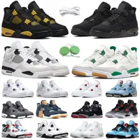 4 4s Men Women Basketball Shoes Sneaker Sail Military Black Cat White Oreo Red Cement Thunder Unc Blue Lightning Infrared Seafoam Bred Mens Trainers Sports Sneakers