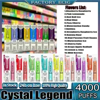 Crystal Legend 4000 puffs Disposable E cigarettes 1350mAh Battery 2% Capacity 12ml With 4000 Puffs Extra Vape Pen 100% Quality Vapors Wholesale kit