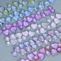 Nail Art Decorations 50Pcs Mixed Size Aurora Love Heart Rhinestones 3D Drills Shiny DIY Jewelry