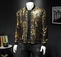 Men039s Jackets Luxury Black Gold Print Party Jacket Outfit Club Bar Coat Men Casaca Hombre 2022 Spring Jacquard Bomber Clothes3121695
