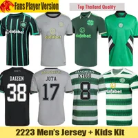 22 23 Celtic Soccer Jerseys Kyogo Abada 2022 2023 Vierde 4e fans Player -versie Jota McGregor Turnbull Mooy voetbalshirt Daizen Remake Retro Mens Jersey Kids Kit