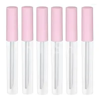 Storage Bottles 30 Pcs Mini Empty Lip Gloss Tubes Vials Refillable Lipstick Sample Container DIY Cosmetics Tool Frosted Pink