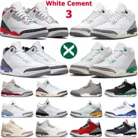 3 basketball shoes men women 3s White Cement Reimagined Fire Red Dark Iris Lucky Pine Green UNC Racer Blue Rust Pink Cool Grey mens trainers outdoor sports sneakers