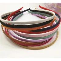 50 Pieces Blank Solid Colors Fabric Covered Headband Metal 5mm Hair Band For Hair Accessories Diy Craft Whole284J