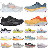 Hoka One One Clifton 8 Running Shoes Menino Homens Athletic Shoe Shoe absorvendo a moda de estrada masculina Sneakers escalando 2022 novas cores estão em i3lm#