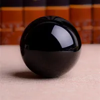Cuarzo Black Obsidian Magic Crystal Glass Healing Ball Sphere Craft Feng Shui Crystals Ampliar Pogray Balls282b