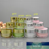 5g 10g 15g 30g Shiny Acrylic Plastic Bottle Cream Jar for Cosmetic Packaging Containers Gold White