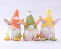 Easter Bunny Gnome Handmade Swedish Tomte Rabbit Plush Toys Doll Ornaments Holiday Home Party Decoration Kids Easter Gift1397290