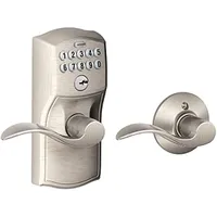 FE575 CAM 619 ACC Camelot Keypad Lock with Accent Lever, Auto-Lock, Electronic Keyless Entry