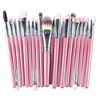 Makeup Brushes 20 Pieces Plastic Handle Eyelash Eye Shadow Cosmetic Brush Multicolored Beauty Tool E678