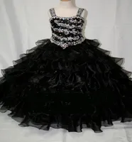 Black Girl Pageant Dresses 2017 Floor Length with Ruffles Skirt and Bling Bling Crystals Bodice Princess Purple PreTeens Pageant 4869879