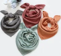 60x60cm Muslin Bamboo Baby Blanket Bibs Newborn Solid Color HandKerchief Infant Swaddle Wrap Kids Burp Cloth Bath Towel Scarf2947591