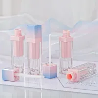 Storage Bottles 5Ml Gradient Color Empty Lip Gloss Tubes Clear Liquid Lipgloss Refillable Containers Makeup Packaging