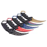Karambit Knife CS GO Training Survival Pocket Knife Fixed Blade Game csgo claw knife Stainless Steel Outdoor Camping EDC Tools271N