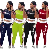 2023 Women Brand Embroidery Letter Tracksuits Casual 2 Piece Set Short Sleeve T-shirts Pants Summer Jogging Suit Crew Neck Outfits Pullover Sportswear 4794