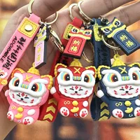 Fashion Ins Trend Style Keychain Spring Festival Lucky Cat Keychain Pendant Car Keychain Bag Decoration Jewelry Accessories Creative Holiday Gifts
