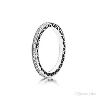 NEW 925 Sterling Silver Full CZ Diamond RING LOGO Original Box for Pandora Wedding Ring Engagement Jewelry Rings for Women Girls263B