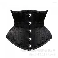 Women's Shapers European And American 14 Bone Court Corset Gothic Embroidered Belly Contracting Slimming Waistband Shapewear
