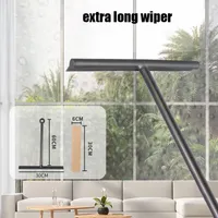 Cleaning Brushes Super Long Shower Squeegee Glass Wiper Scraper Window Cleaner with Holder Bathroom Mirror Wiper Glass Cleaning Tool Accessories 230321