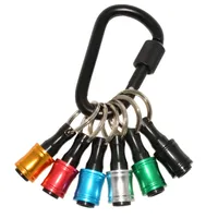 Screwdrivers 6Pcs 1 4inch Hex Shank Screwdriver Bits Holder Extension Bar Drill Screw Adapter Quick Release Keychain 230321