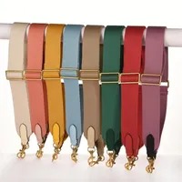 Colorful Bag strap large wide canvas fabric strap messenger shoulder bag belt with cowskin leather bags parts accessories 210302230i