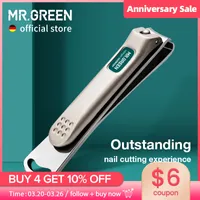Nail Manicure Set MR.GREEN Clippers Stainless Steel Curved blade Clipper Fingernail Scissors Cutter tools trimmer with nail files 230322