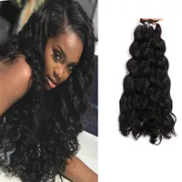 6PCS Pełna głowa 18 -calowe syntetyczne włosy Warkocze Ocean Wave Włosy Kinky Curly Crochet Braids Deep Ombre Deep Wave Faiding Hair EX229D