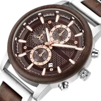 腕時計レリジオ・マスキュリーノゴールドラグジュアリーメンメタル木製クロノグラフ腕時計クォーツ時計カスタムスチールダイヤルクリスマスギフト