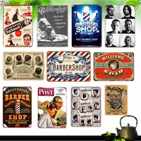 2021 Hair Cutting Retro Plaque Metal Signs BARBER SHOP Vintage Painting Wall Art Posters Cafe Bar Pub Shave & Haircut Home Decor S290s