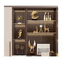 Objetos decorativos Figuras Acessórios para decoração de casa Animal ornamentos de ouro abstrato arte moderna sala de estar decoração de luxo presente dhzrh