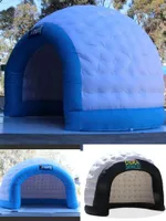 Open Igloo Giant Inflatable Dome Tent With Prints Chill Out Pod Vending Bar Booth For Party Events Advertising
