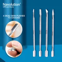 Nail Art Kits 4 Pcs Set steel Manicure cleaner Double-ended Cuticle Pusher Dead Skin Remover Care nails art tool All for manicure set Z0322