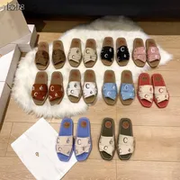 a1 New Cross Woven Roman Slippers Sandals Shoes Pearl Snake Print Slide Summer Wide Flat Lady Canvas Sandals s designers Slipper chle E4NC YQJ0