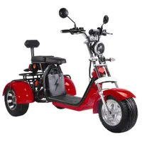 Nouveau design CityCoco 1000W 1500W Tricycle de scooters électriques adultes à 3 roues avec batterie amovible