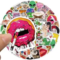 50PCS smoking cartoon cool Stickers For Car Laptop PVC Backpack Home Decal Bicycle DIY waterproof sticker289N