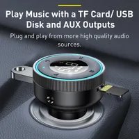 Baseus FM Transmitter Car Bluetooth 5.0 Music Adapter 3.4A Dual USB Car Charger MP3 Player Radio FM Modulator