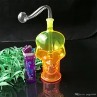 Color Spray Skull Bone Pot ,Wholesale Bongs Oil Burner Glass Pipes Water Pipes Glass Pipe Oil Rigs Smoking