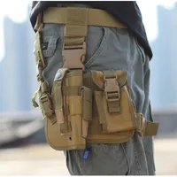 Outdoor Bags Tactical Gun Holster Military Army Camouflage Bag Tied Leg Pistol Protective Cover Phone Pouch Hunting Equipment 230322