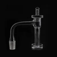 Full Weld Contral Tower Quartz Banger Smoking Beveled Edge Smoke Nails with Carb Cap Solid Etched Terp Pillars for Glass Water Bong Dab Rig Pipes Cheapest