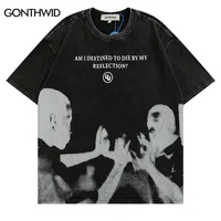 Men s T Shirts Mens Punk T Shirt Streetwear Hip Hop Vintage Retro Graphic Print Gothic T Shirt Harajuku Casual Cotton Short Sleeve Tshirt 230321