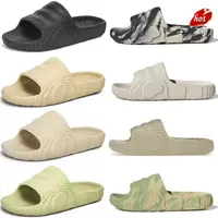 2022 Adilette 22 Slides Women Mens Sandals fashion Slides Slippers Magic Lime St Black Grey Desert Sand Green  Sumnmer pantoufle W0VN
