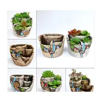 Planters Pots Garden Fleshy Flower Pot Green Planting Microview Flowerpot Creative Eco Friendly Selling With Various Pattern 10 98 Dhts5