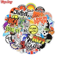 Kids Toy Stickers 100 Pcs Rock Roll Stickers Music Retro Band Graffiti JDM DIY Sticker for Laptop Motorcycle Guitar Luggage Car Snowboard Decals 230322
