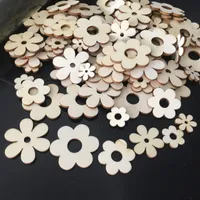 Event & Party Festival Supplies Flower Wooden Pieces Accessories for Crafts Diy Home Garden Decorations Wood Engrave Arts Hanging Ornaments Kids Draw