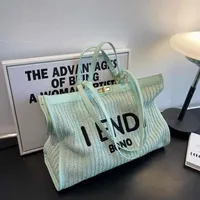 2022 Factory Whole New Large capacity straw bag women's spring and summer beach vacation Shoulder Fashion commuter Tote B278a