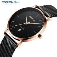 Men's Wrist Watches 2019 Luxury Brand CRRJU Mens Quartz Watches Men Business Male Clock Gentleman Casual Fashion Wrist Watch266T
