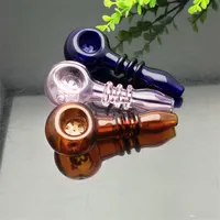 Smoking Pipes Three-wheeled snowflake stained pipe Glass Bongs Glass Smoking Pipe Water Pipes Oil