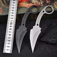 Karambit Shadow Push Claw Knife D2 Steel Fixed Blade Outdoor Hunting Self Defense Pocket Scorpion Bend Knives Ut85 BM 133 176 26S 223j